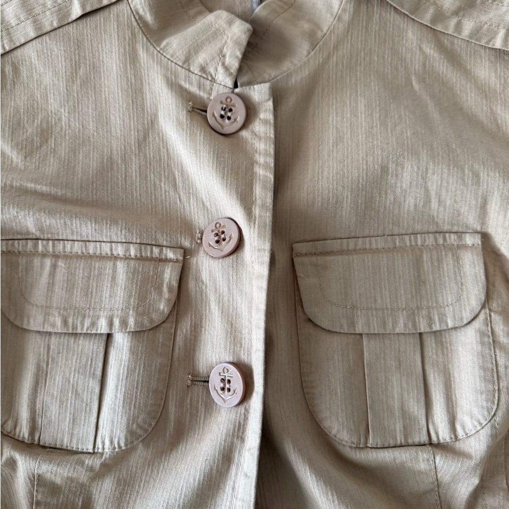 Trina Turk Tan Fitted Utility Jacket - Picture 3 of 11